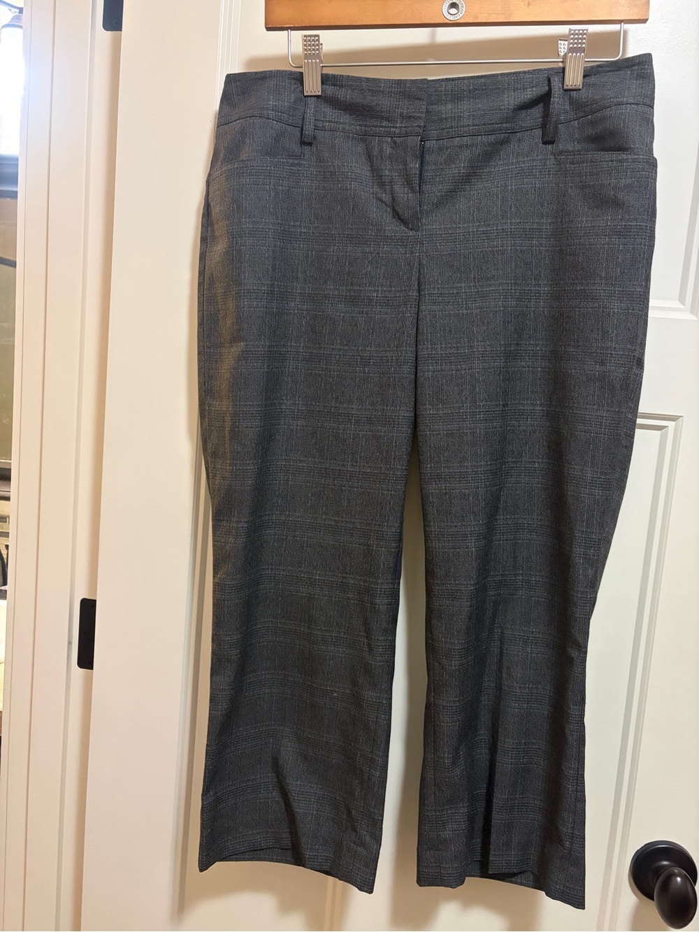 Express DesignStudio Charcoal Windowpane Dress Pants